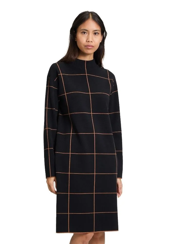 Betty Barclay Strickkleid Stehkragen BLACK/BROWN PATTERN 51681046