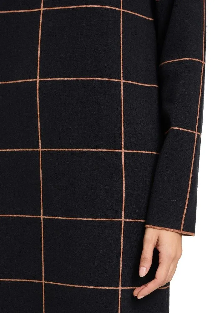 Betty Barclay Strickkleid Stehkragen BLACK/BROWN PATTERN 51681046